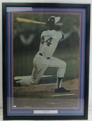 Hank Aaron Signed Framed 22x32 Sports Illustrated Poster JSA RR92076