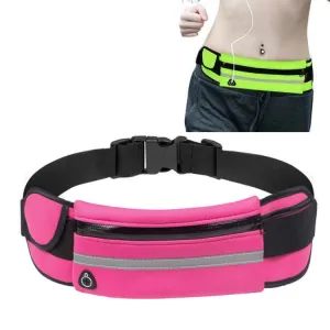 Kettle Pockets Outdoor Sports Mobile Phone Pockets Waist Bag(Rose Red)