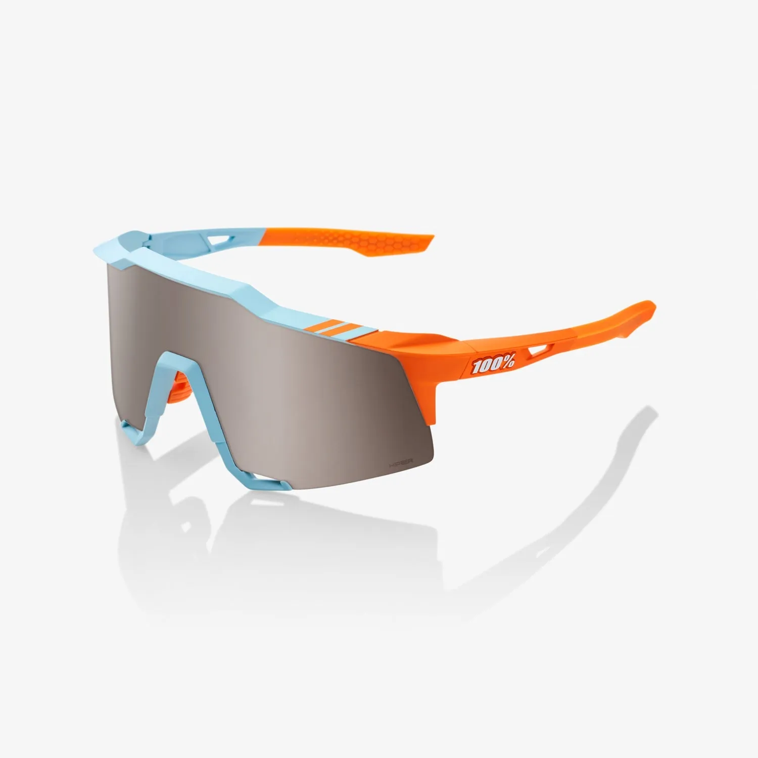 100% Sunglasses SPEEDCRAFT - Soft Tact Two Tone - HiPER Silver Mirror Lens