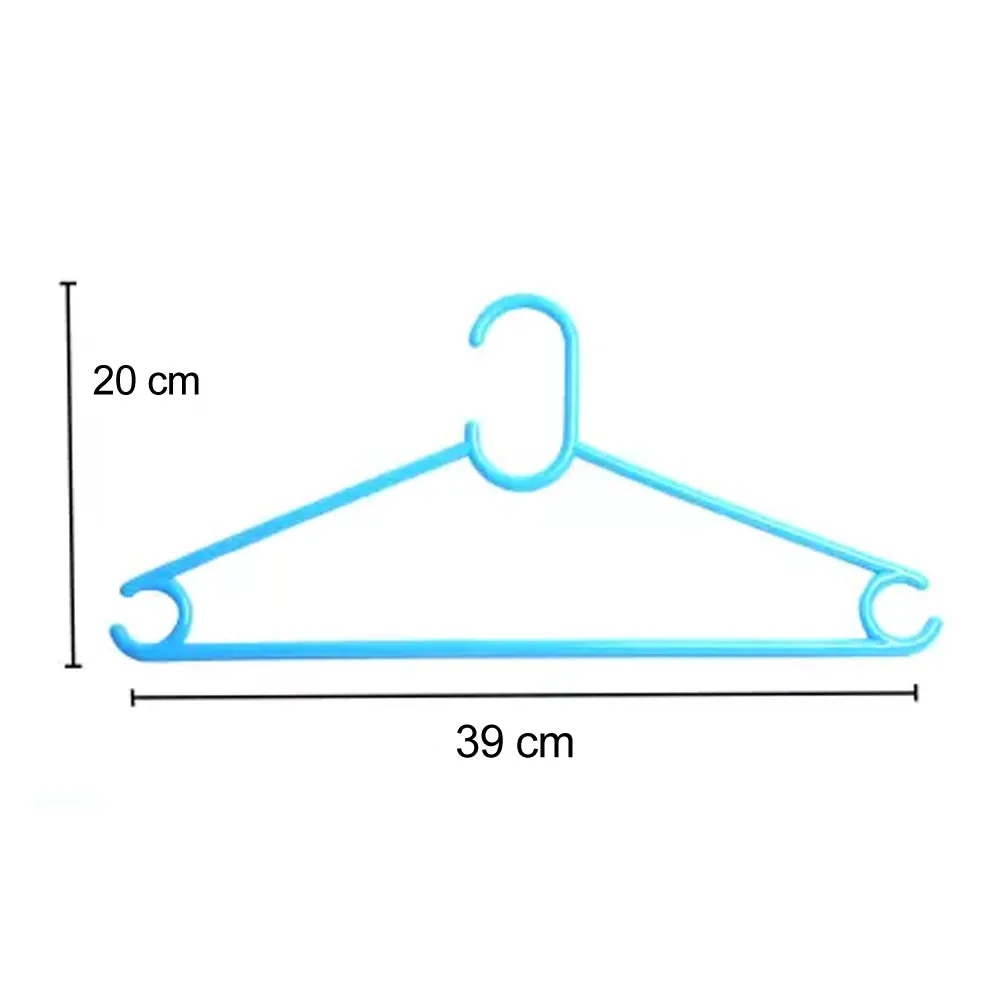 1390 Plastic Clothes Hanger (Set of 6 Pieces)