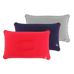 1pc Outdoor Portable Folding Air Inflatable Pillow Double Sided Flocking Cushion for Travel Plane Hotel Hot Worldwide