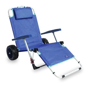 2-in-1 Beach Day Lounger and Cargo Cart by Mac Sports. Ultra durable quality with off-terrain wheels.