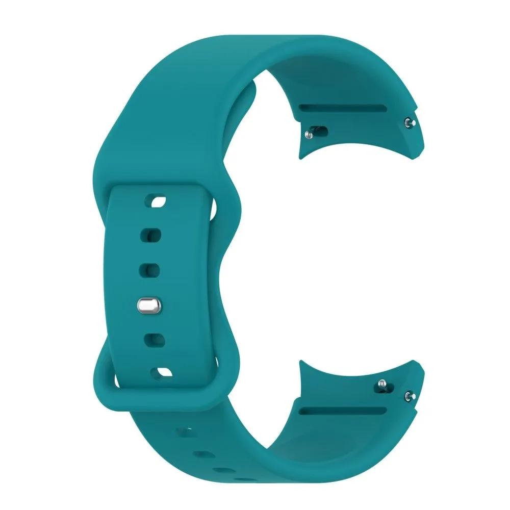 20mm simple silicone watch strap  for Samsung Galaxy Watch 4 - Cyan