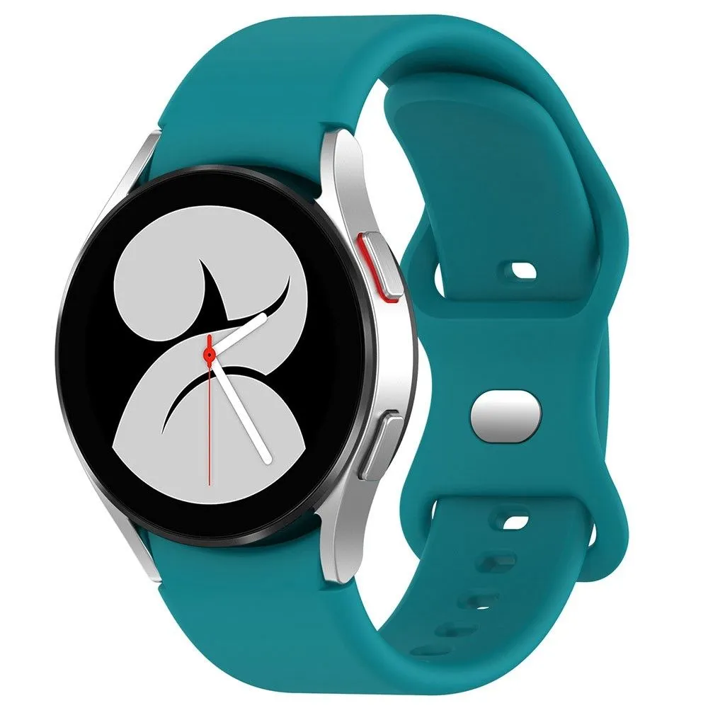 20mm simple silicone watch strap  for Samsung Galaxy Watch 4 - Cyan