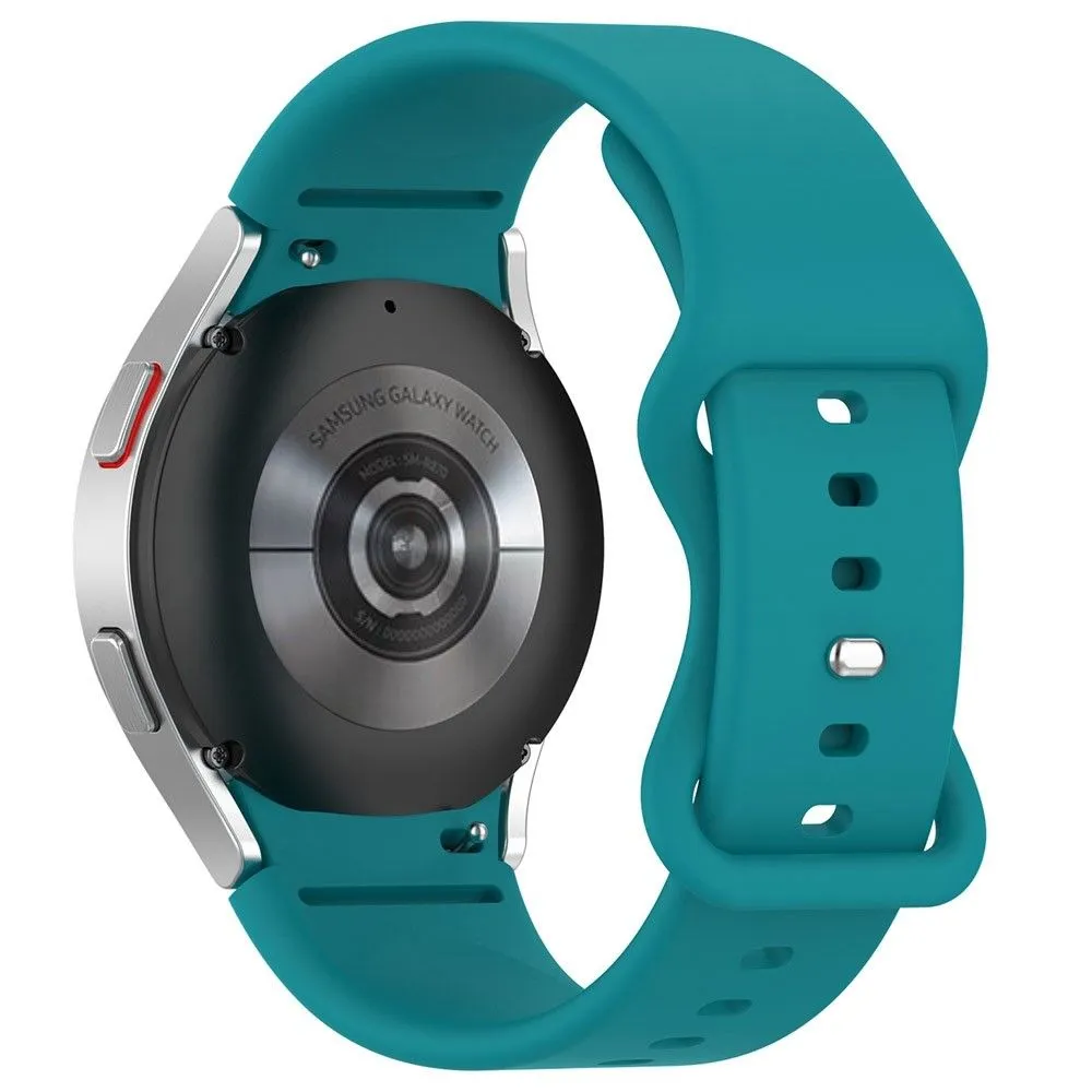 20mm simple silicone watch strap  for Samsung Galaxy Watch 4 - Cyan