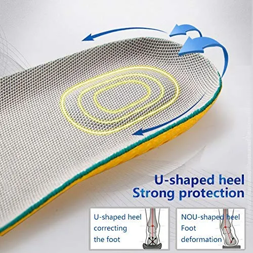 3 Pairs Elastic Shock Absorbing Shoe Insoles Breathable Honeycomb Sneaker Inserts Sports Shoe Insole Replacement Insoles for Men and Women 3 Pairs UK3-6