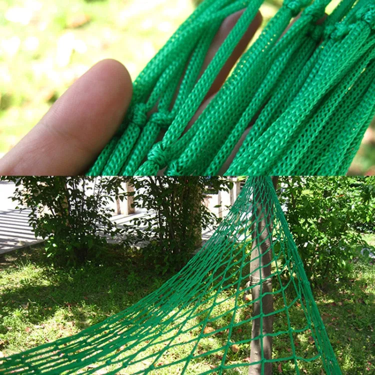 9 Strand Nylon Rope Hammock Portable Camping Leisure Mesh Hammock(Orange)