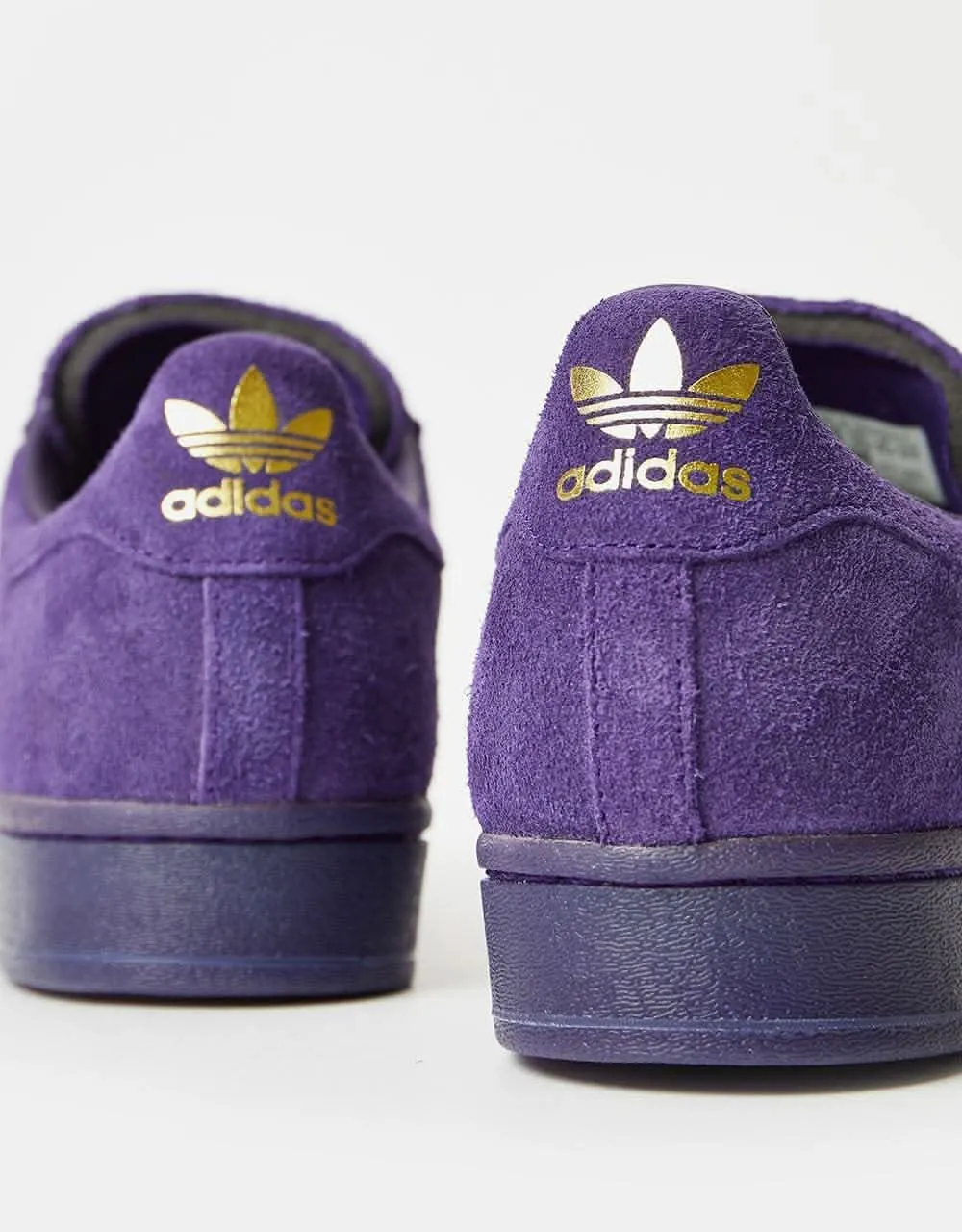 adidas x Kader Superstar ADV Skate Shoes - Dark Purple/Dark Purple/Gold Metallic