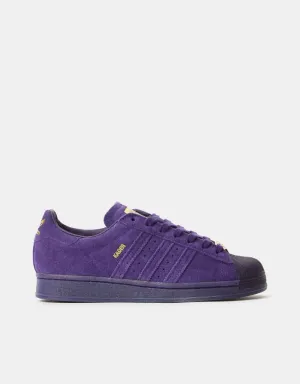 adidas x Kader Superstar ADV Skate Shoes - Dark Purple/Dark Purple/Gold Metallic