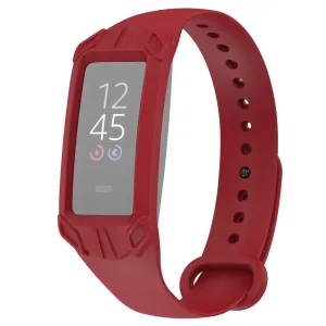 Amazon Halo View silicone watch strap with protective case - Red