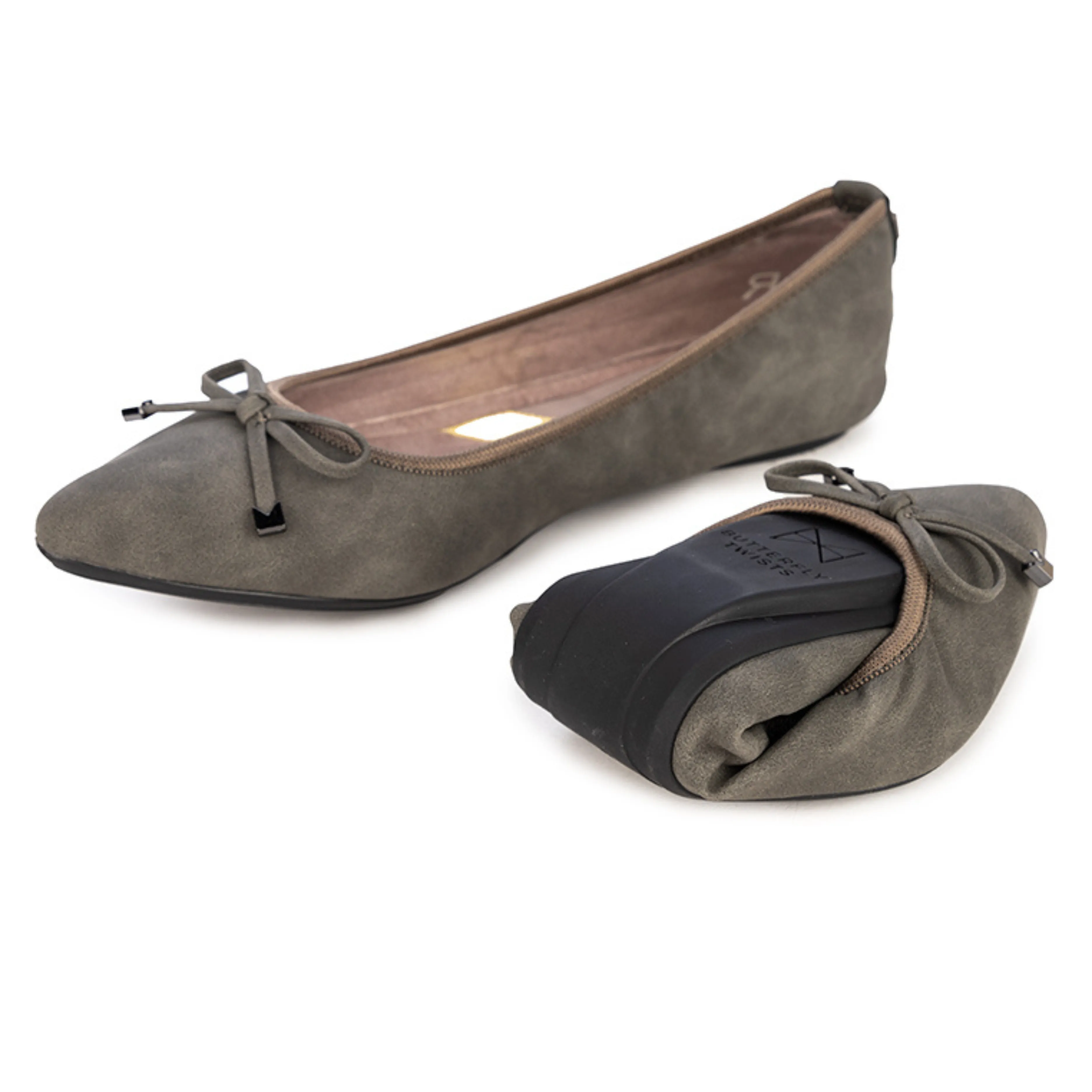 ANNIE Ballet Flat Shoes - Grey