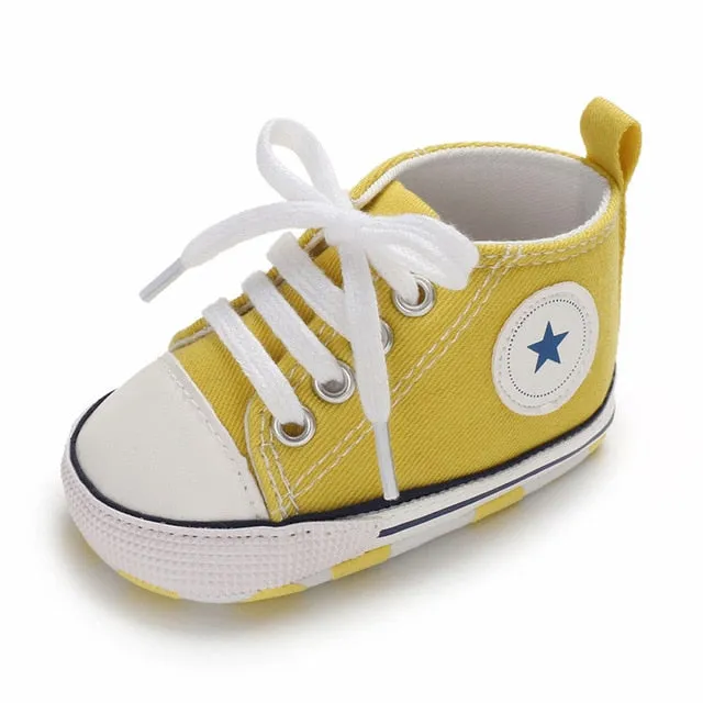 Baby First Steppers Canvas Sneaker Flats by Liv and Mia