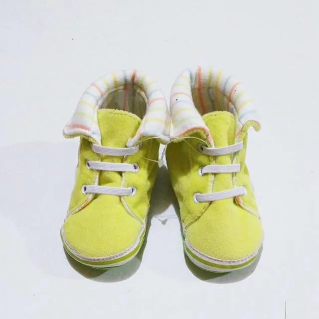 Baby Hi-Cut Fold down Stripes Prewalker Shoes