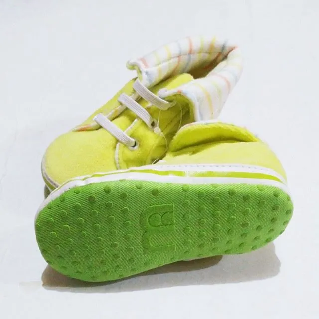 Baby Hi-Cut Fold down Stripes Prewalker Shoes