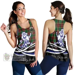 Baxter Tartan Women's Racerback Tanks with Alba Gu Brath Regal Lion Emblem