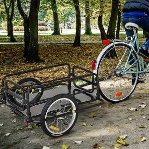 Bike Cargo Trailer in Steel Frame-Black