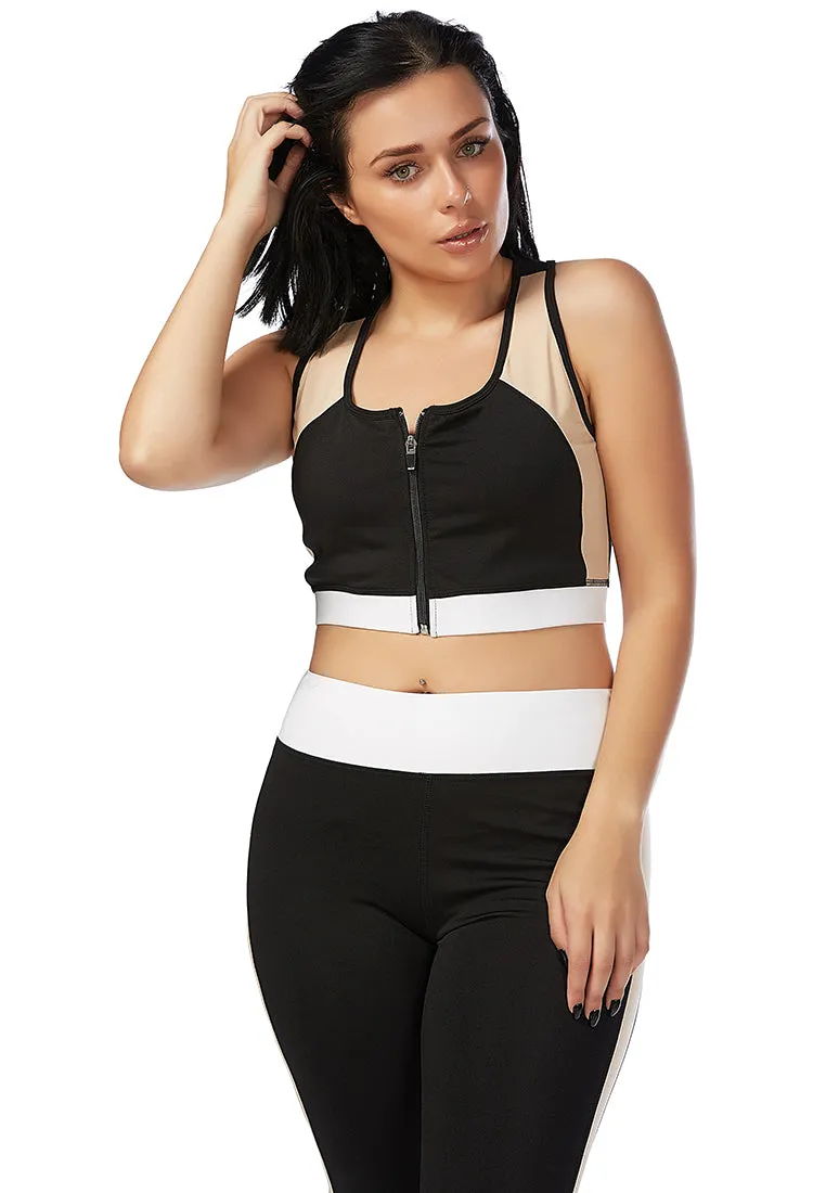 Black Racer Back Sports Top