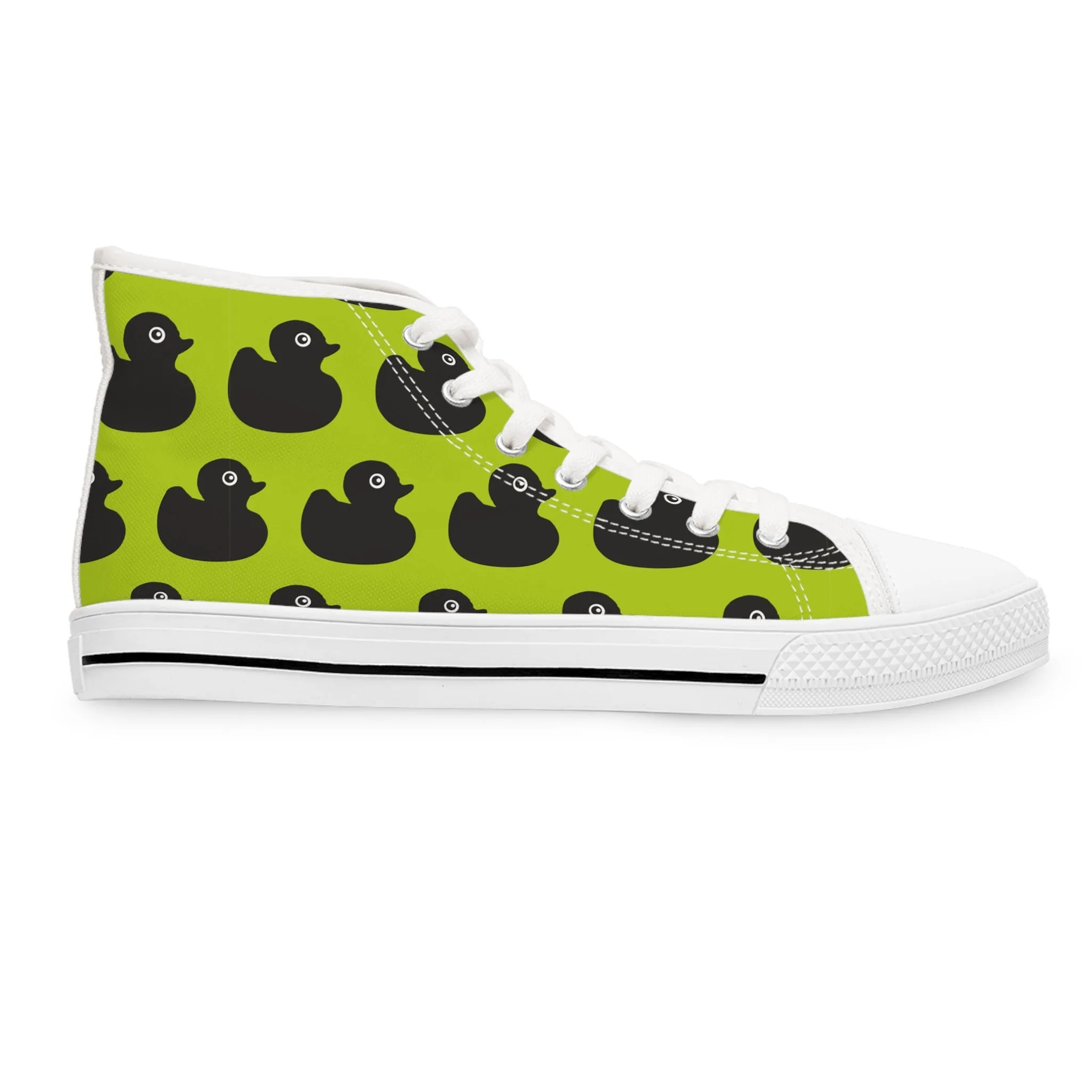 Black Rubber Duck Women's High Top Sneakers