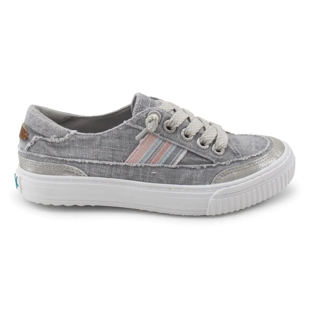 'Blowfish Malibu' Women's Alex Slip On - Fog Grey Colorwashed Cozumel / Dark Silver Orbit / Natural Bungalow