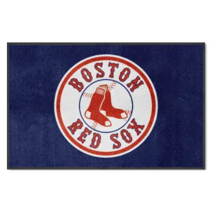 Boston Red Sox 4X6 High-Traffic Mat with Durable Rubber Backing - Landscape Orientation