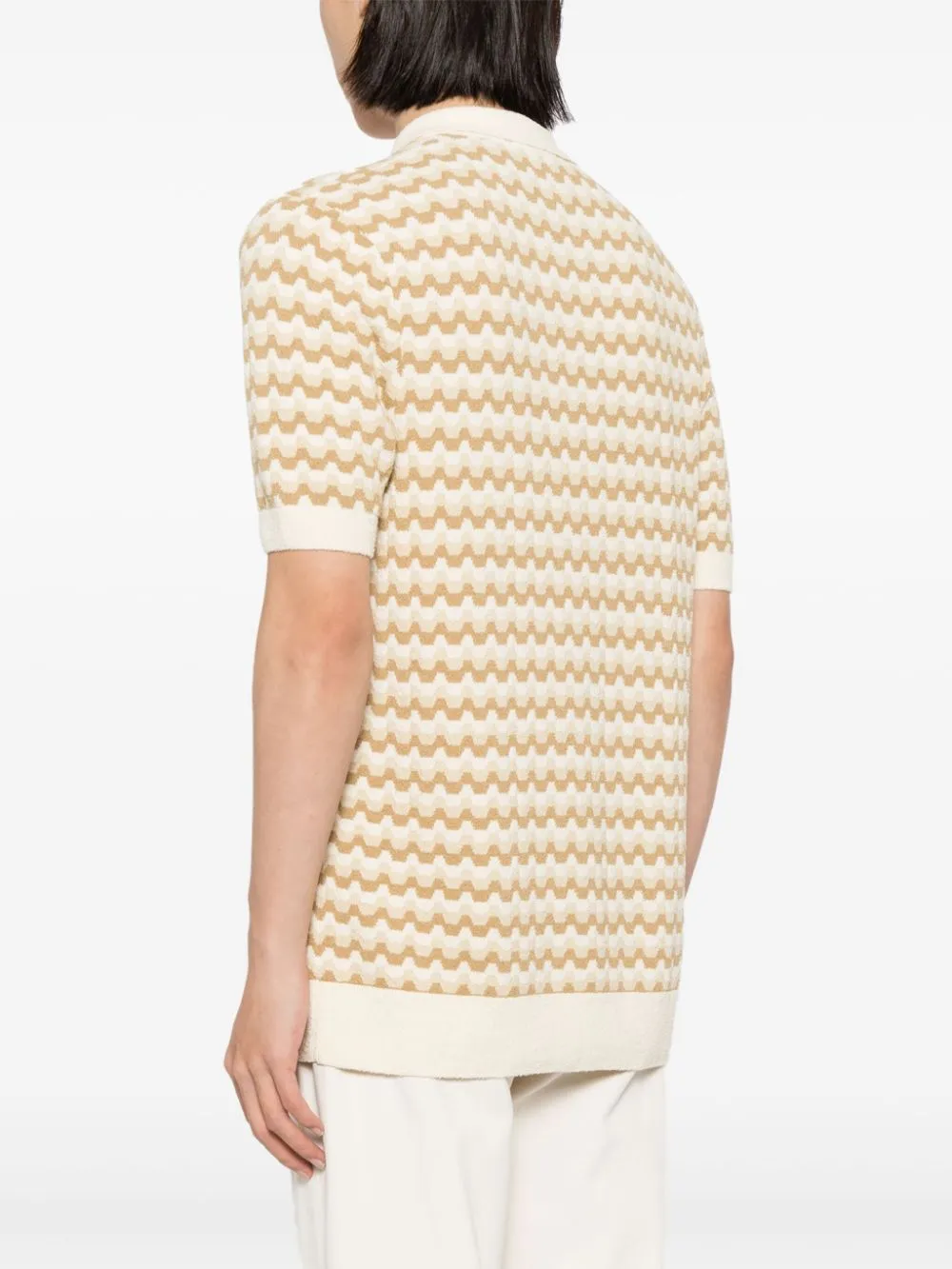 bouclé jacquard polo shirt