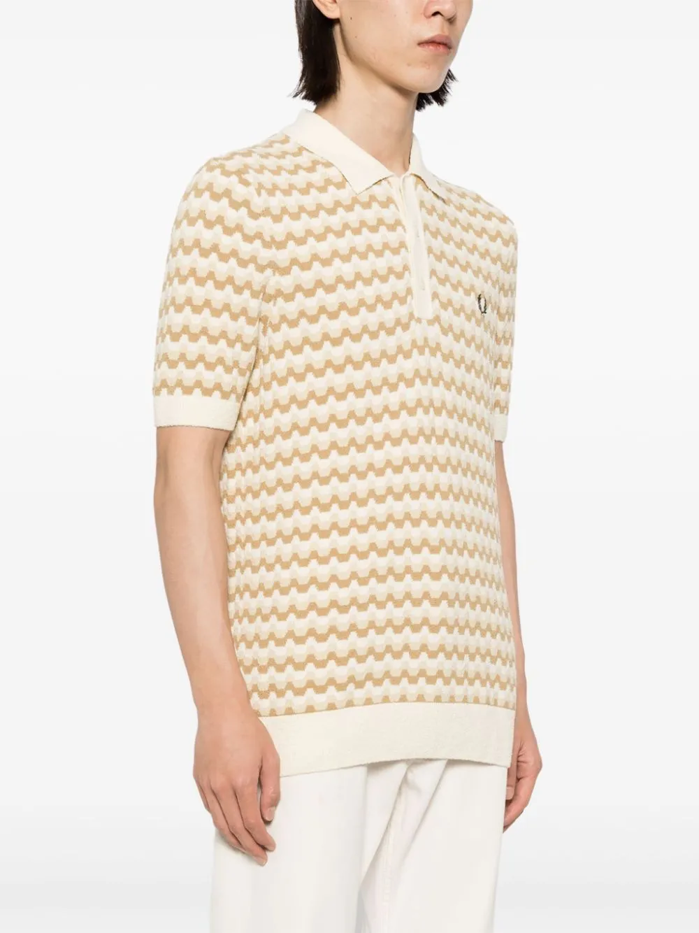 bouclé jacquard polo shirt