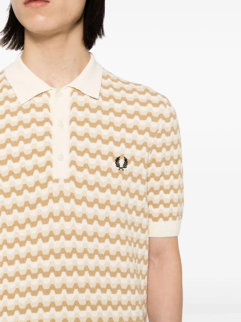 bouclé jacquard polo shirt