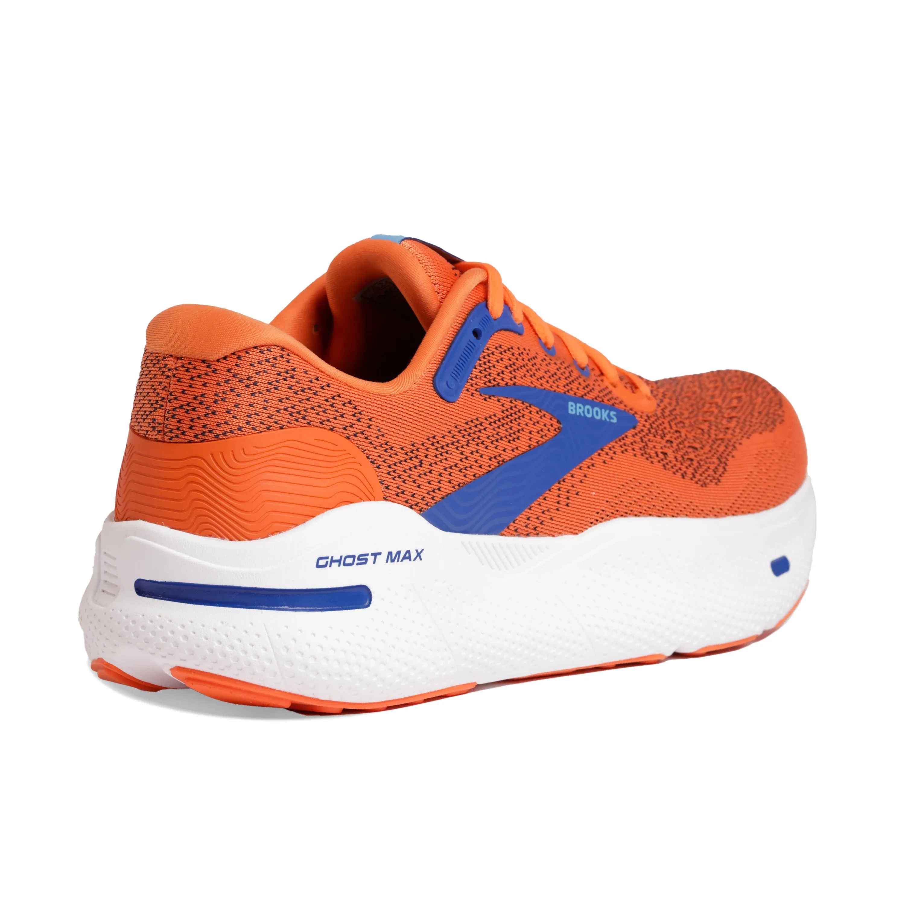 Brooks Mens Trainer Ghost Max Red Orange/Black/Surf The Web