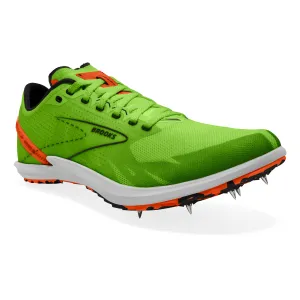 Brooks Unisex Trainer Draft XC Green Gecko/Red Orange/White