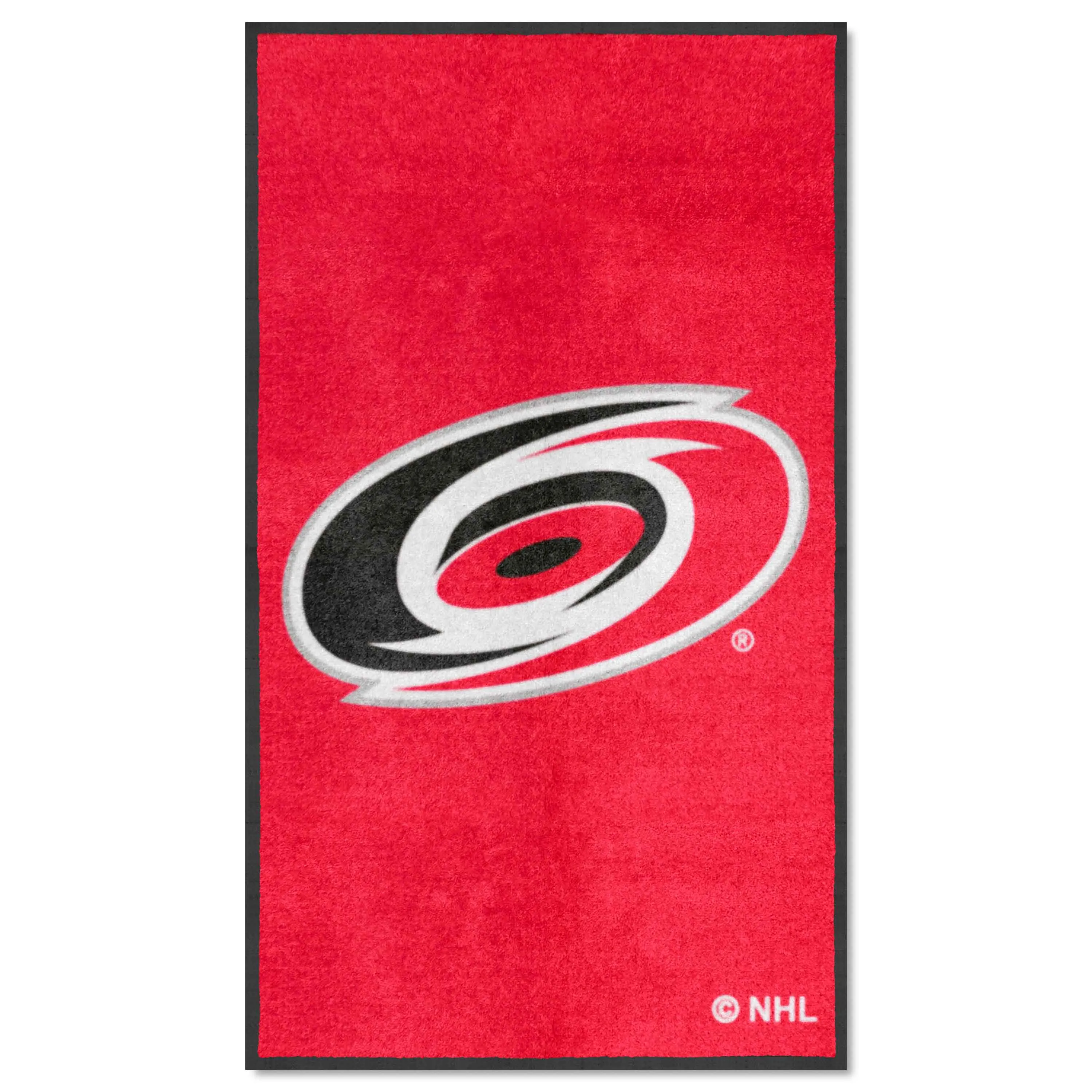 Carolina Hurricanes 3X5 High-Traffic Mat with Durable Rubber Backing - Portrait Orientation