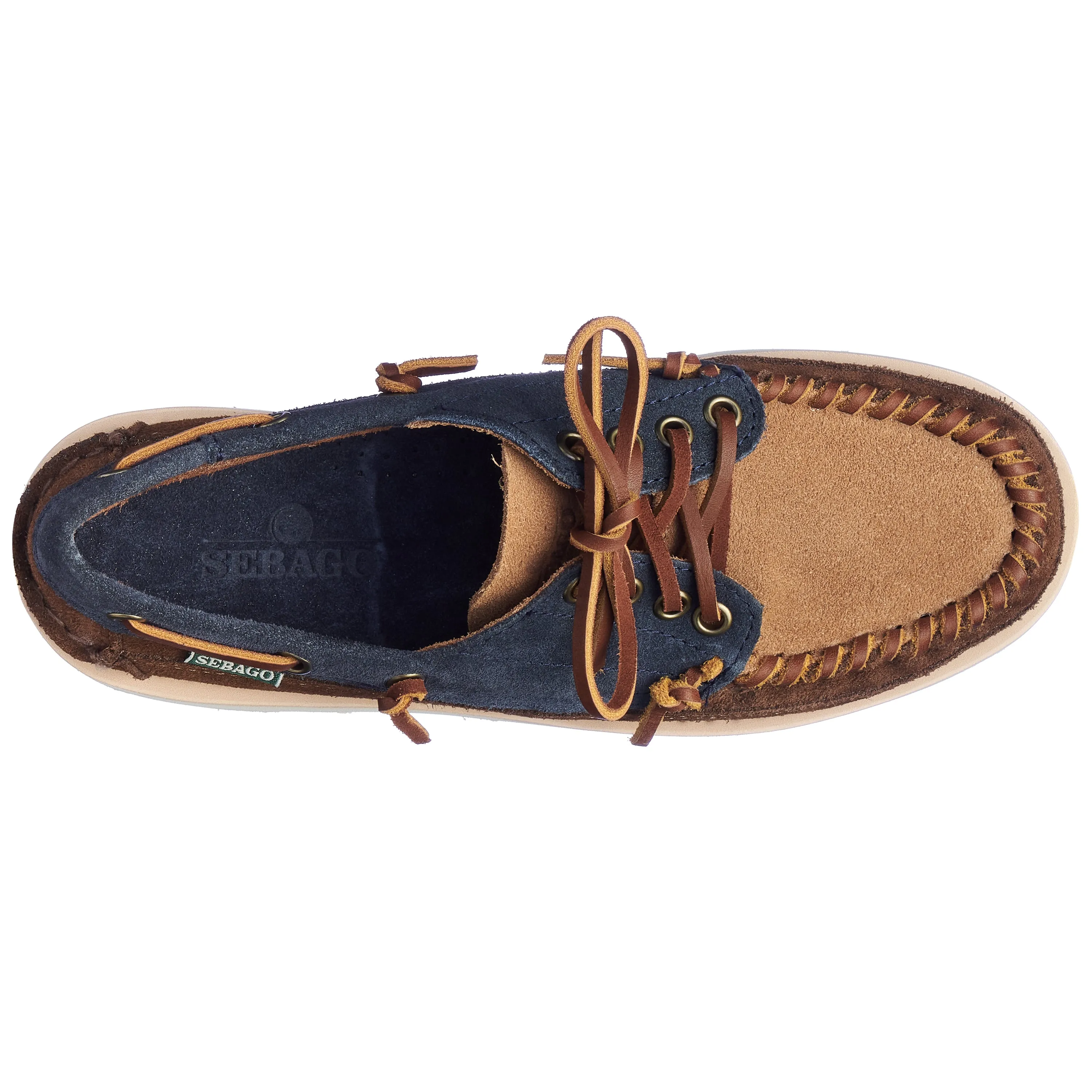 Cayuga Woman - Navy Blue & Cognac & Dark Brown