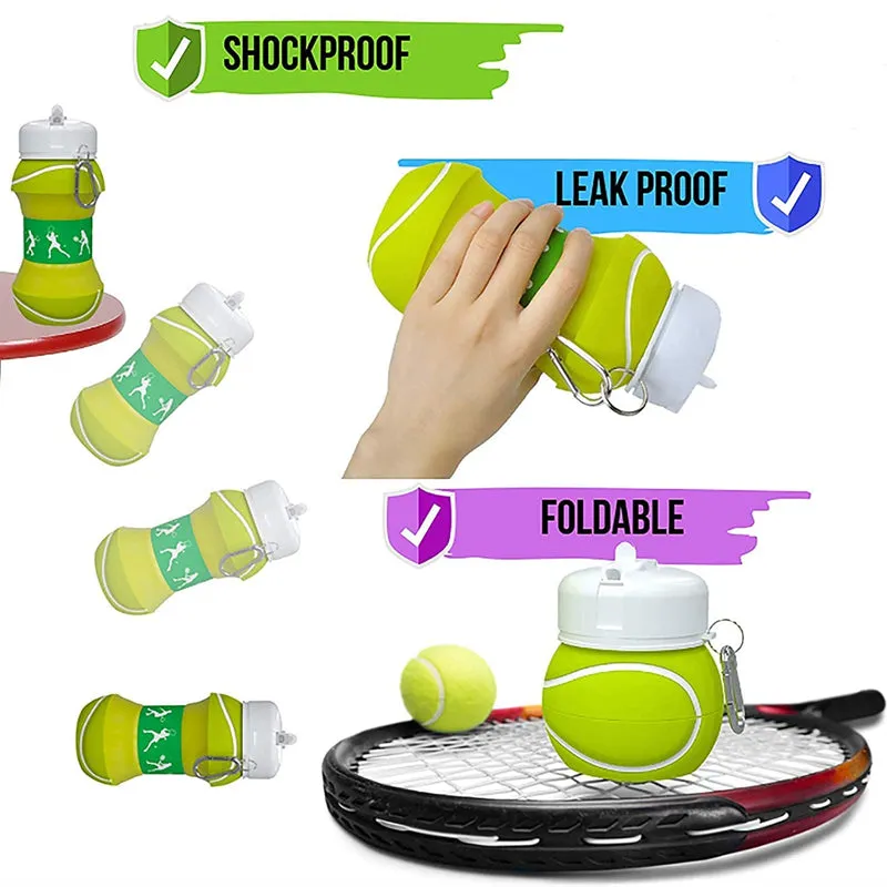 Collapsible Silicone Durable Handheld Kids Water Bottle For Camping Hiking