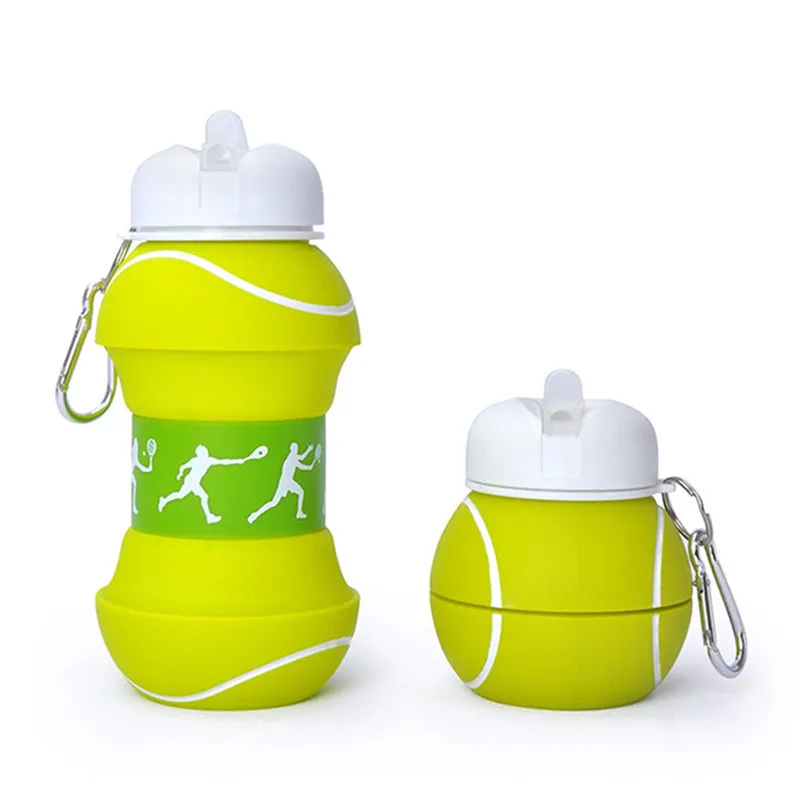 Collapsible Silicone Durable Handheld Kids Water Bottle For Camping Hiking