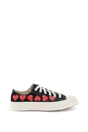 Comme des garcons play multi heart converse x comme des garçons play low-top sneakers