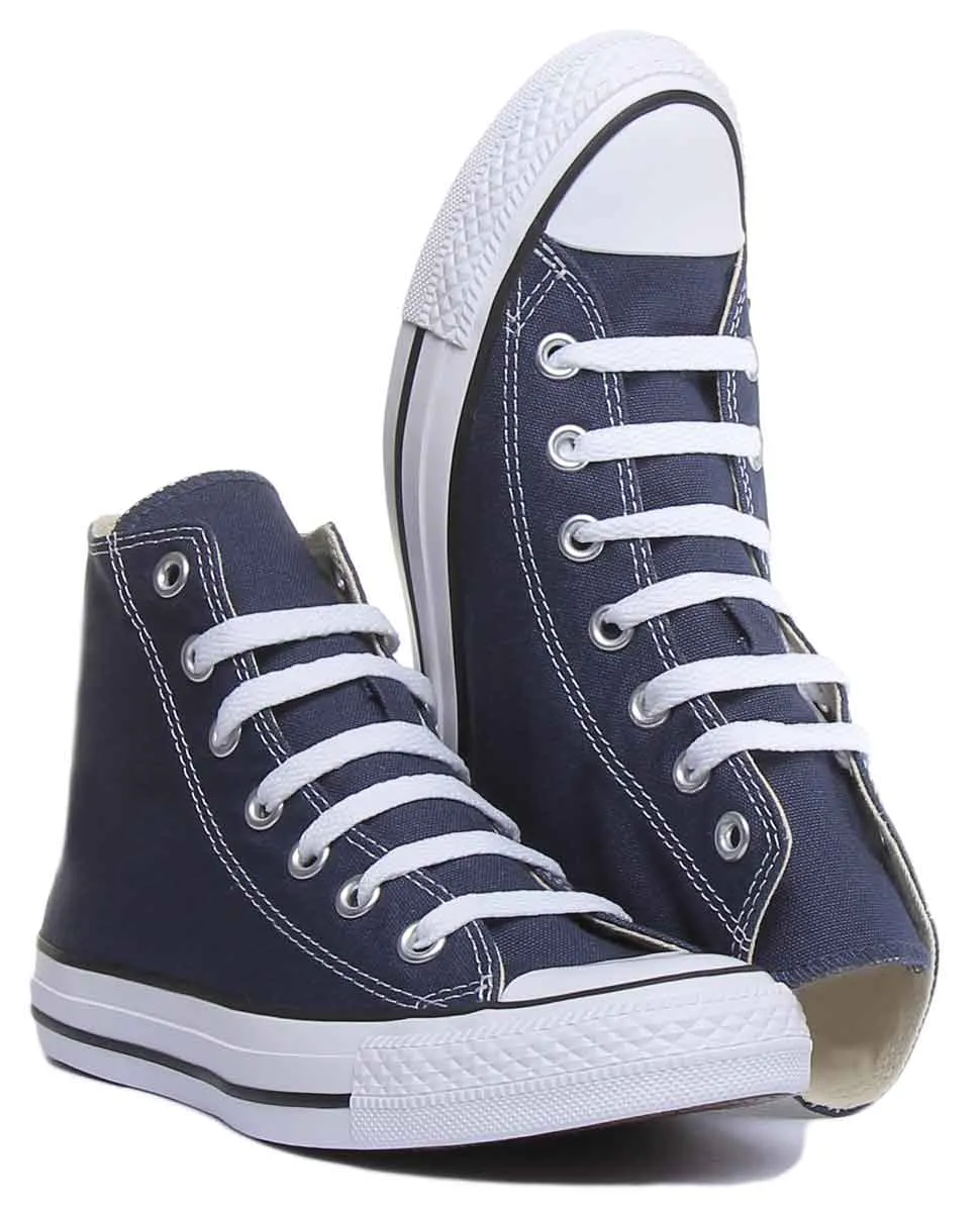 Converse All Star Hi Core Canvas Trainer In Navy White For Unisex