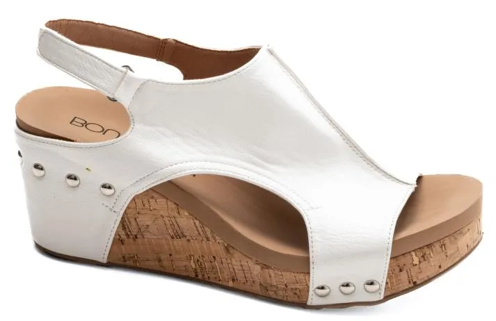 Corkys Carley Wedge - White Smooth