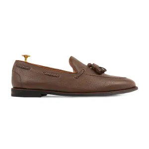 Danver - Men's Brown Pebble Grain Leather Loafer