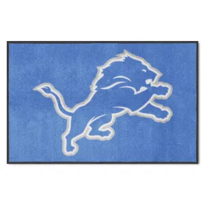 Detroit Lions 4X6 High-Traffic Mat with Durable Rubber Backing - Landscape Orientation