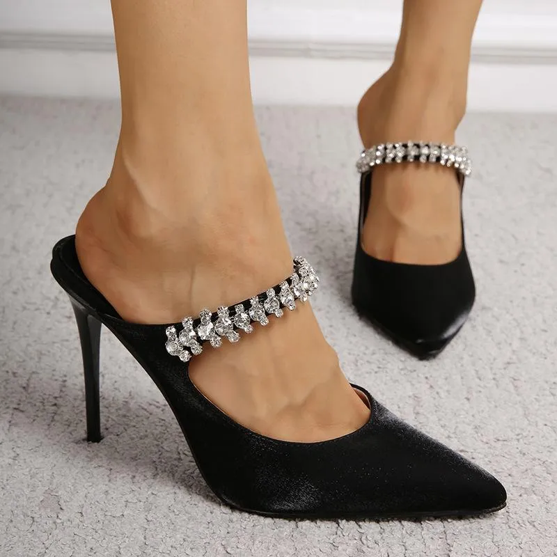 Diamond Elements Pointed Fine High Heels