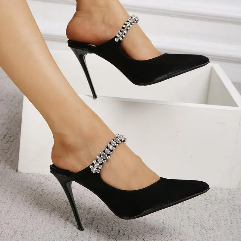 Diamond Elements Pointed Fine High Heels