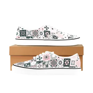 Doves and Daggers, Women's Classic Canvas Low Top Sneakers