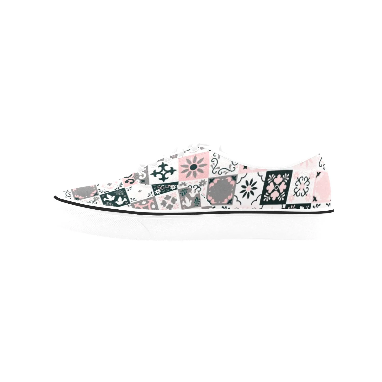 Doves and Daggers, Women's Classic Canvas Low Top Sneakers