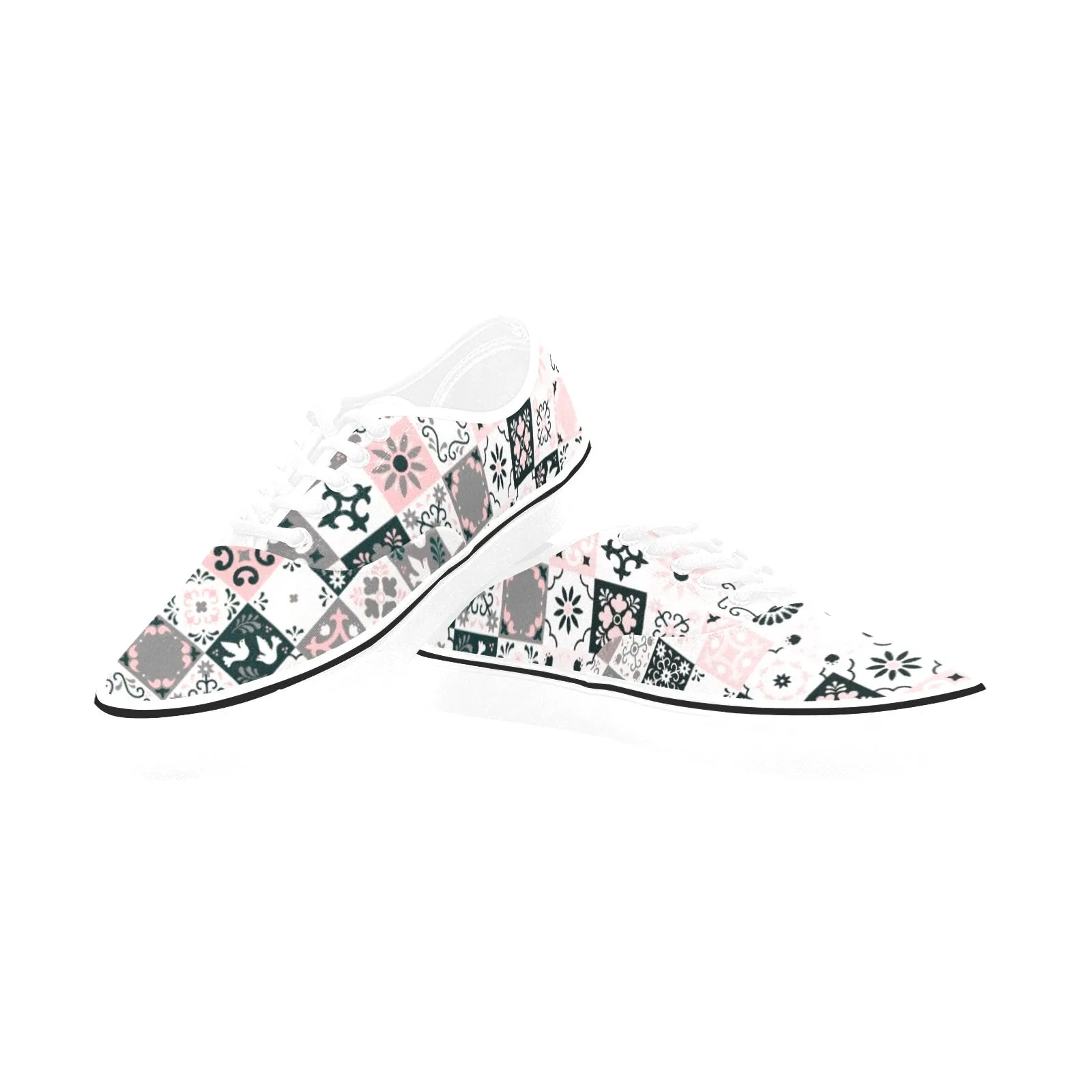 Doves and Daggers, Women's Classic Canvas Low Top Sneakers