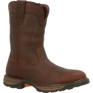 Durango Mens Maverick XP WP Soggy Brown Leather Work Boots