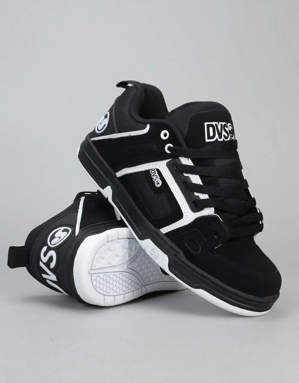 DVS Commanche Skate Shoes - Black/White Nubuck