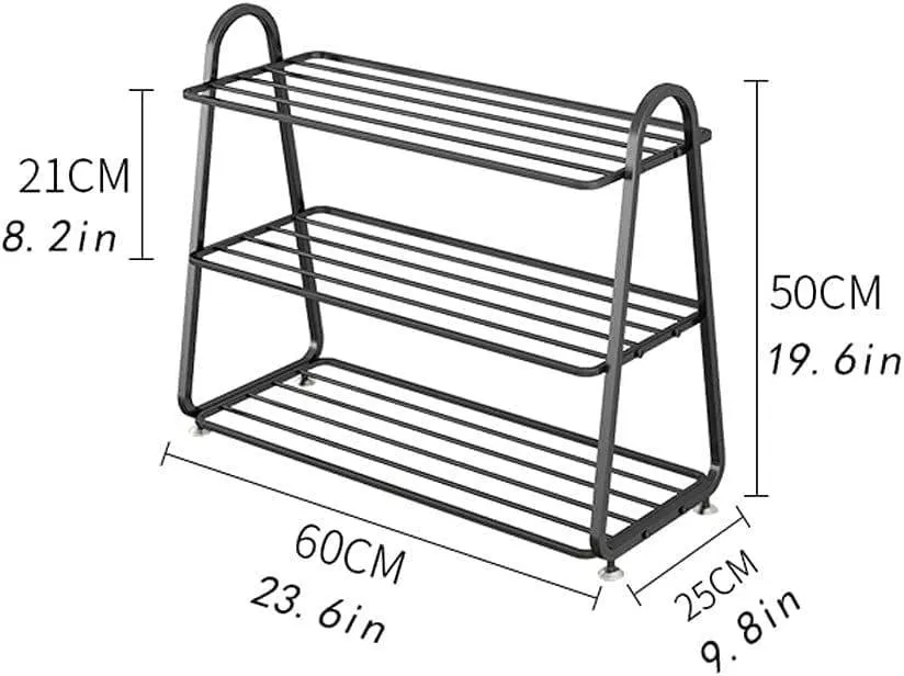 ELEGANT 3 -Tier Metal Shoe Rack.