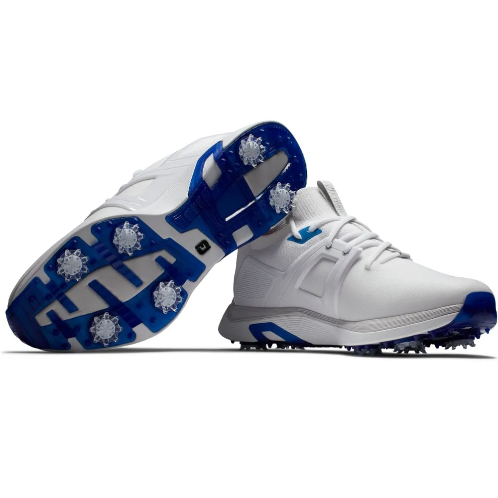 FootJoy Hyperflex Spiked Waterproof Shoes - White/Grey