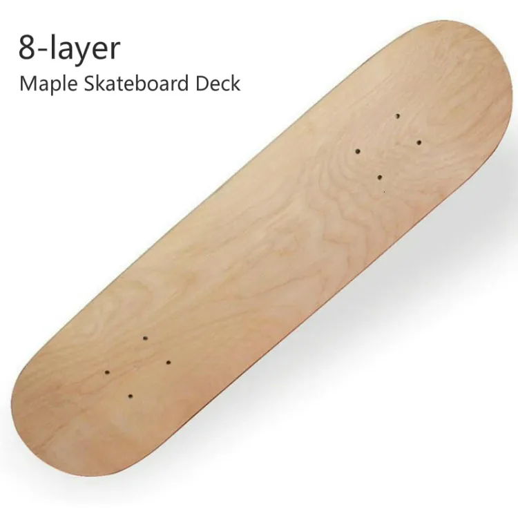 Four-wheeled Skateboard 8-layer Maple Double Raised Skateboard Surface Roughcast Board, Size:31 x 8 inch(As Shown)