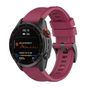 Garmin Fenix 7 / Epix Gen 2 / Descent G1 silicone watch strap - Wine Red