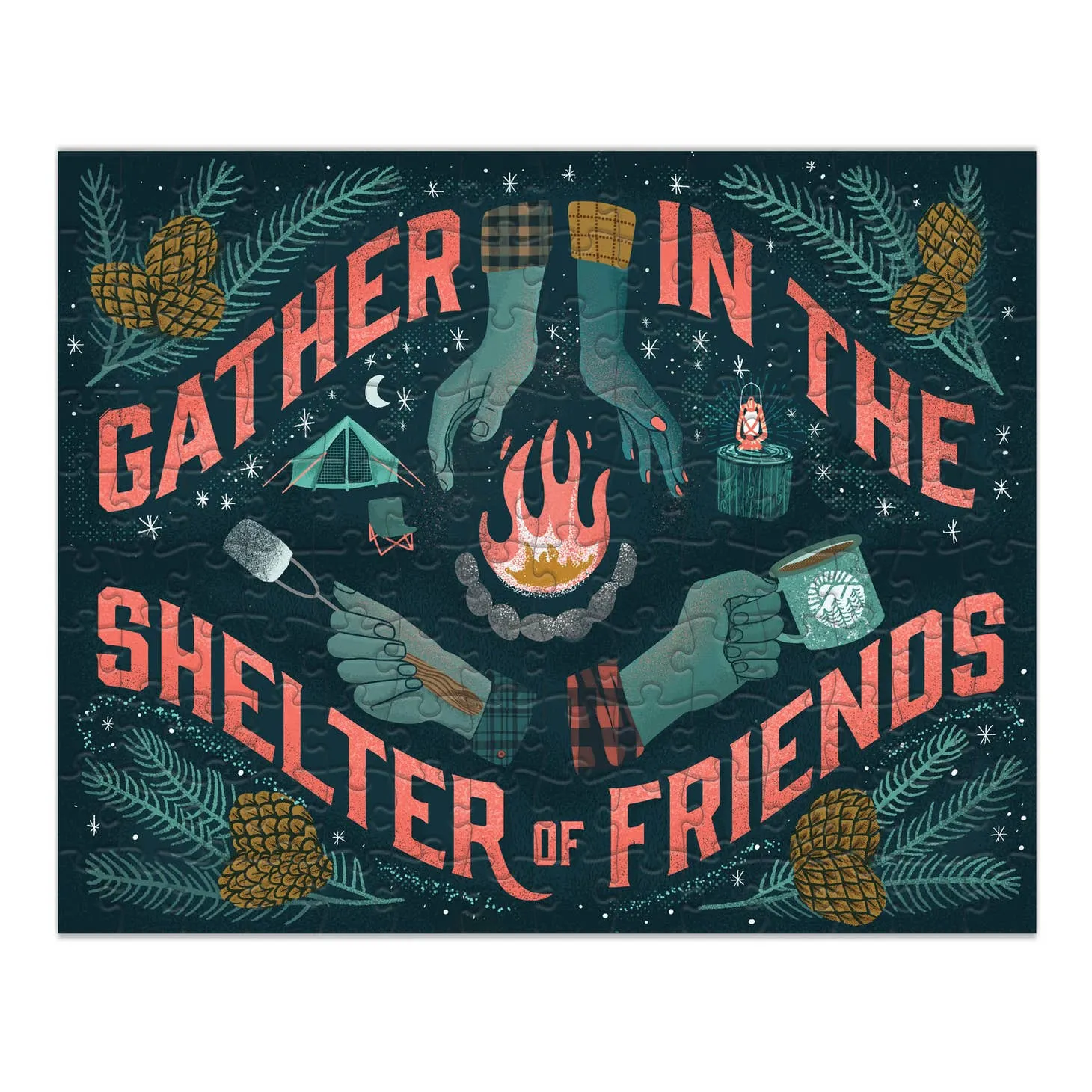 Gather in the Shelter of Friends | 140 Piece Jigsaw Puzzle